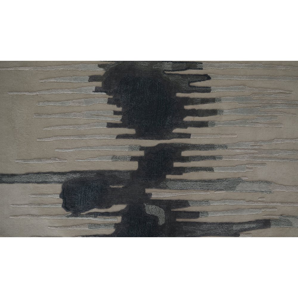 Anya Transitional Abstract, Ivory/Blue/Gray, 2' x 3' Accent Rug. Picture 7