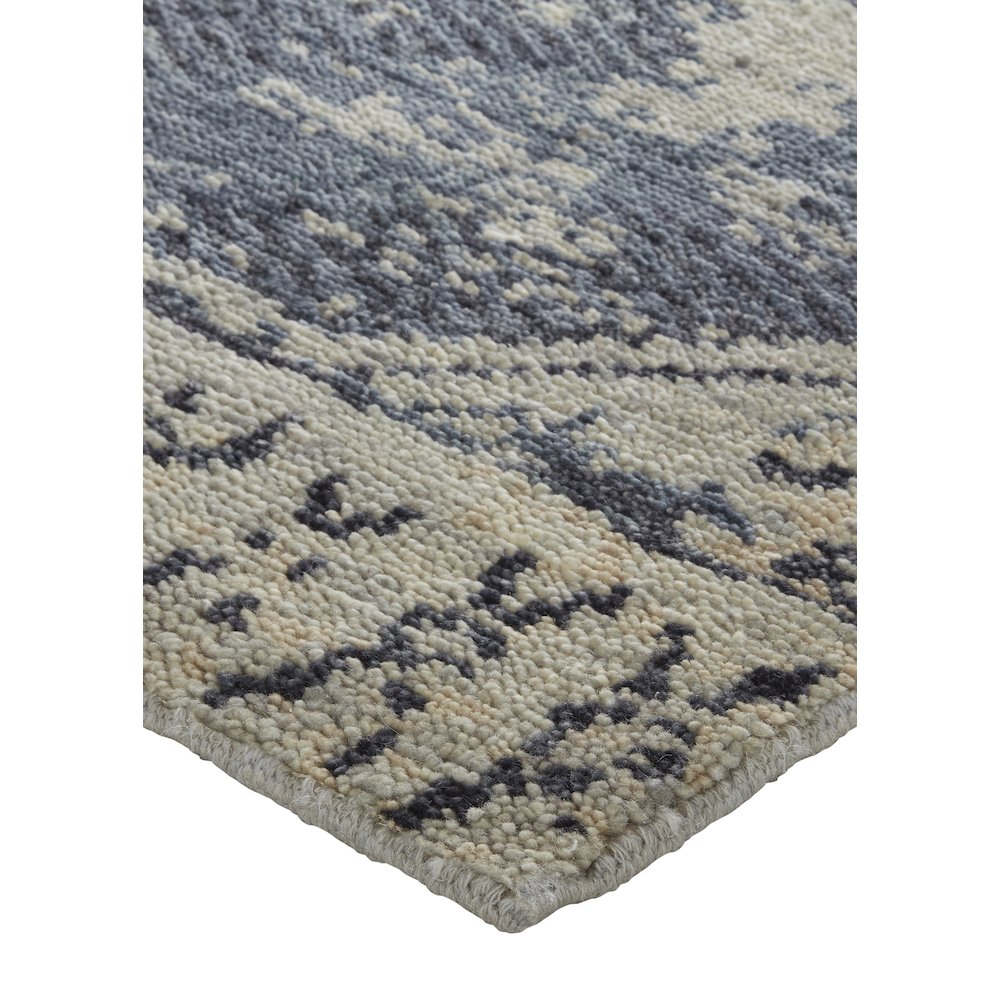 Palomar Luxe Hand Knot Abstract Area Rug, Denim Blue, 8x6in x 11x6in, PAL6572FBLU000G50. Picture 3