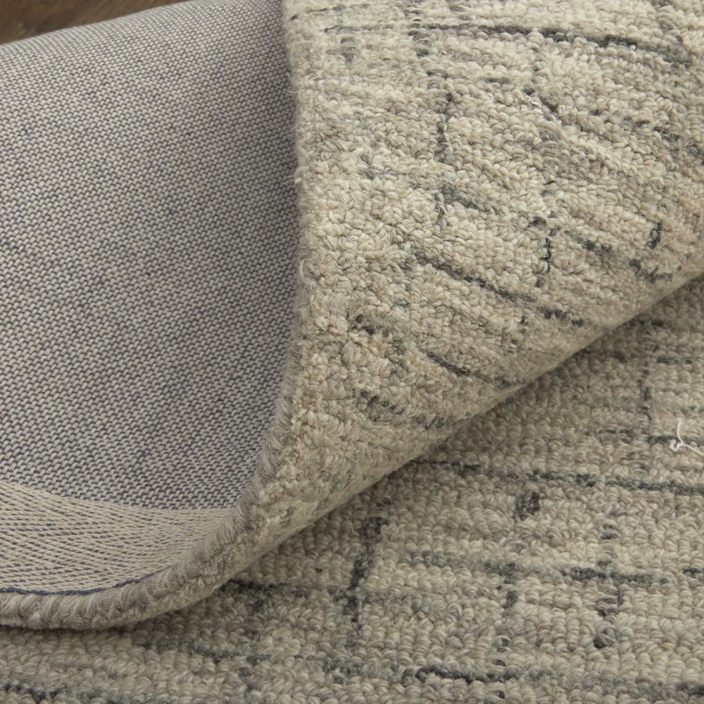 Belfort Transitional Solid, Ivory/Gray/Taupe, 10' x 14' Area Rug. Picture 7
