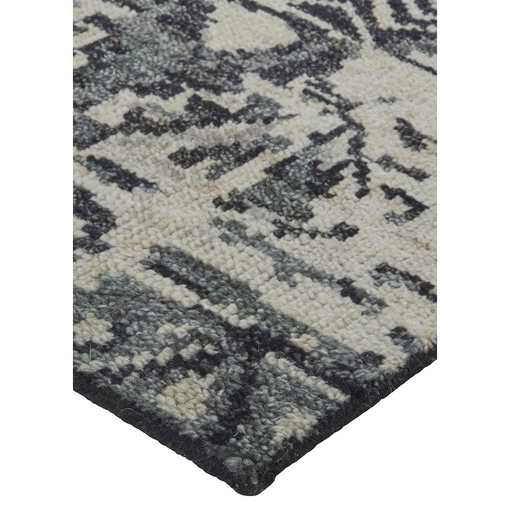 Palomar Transitional Geometric, Ivory/Gray/Black, 7'-9" x 9'-9" Area Rug. Picture 3