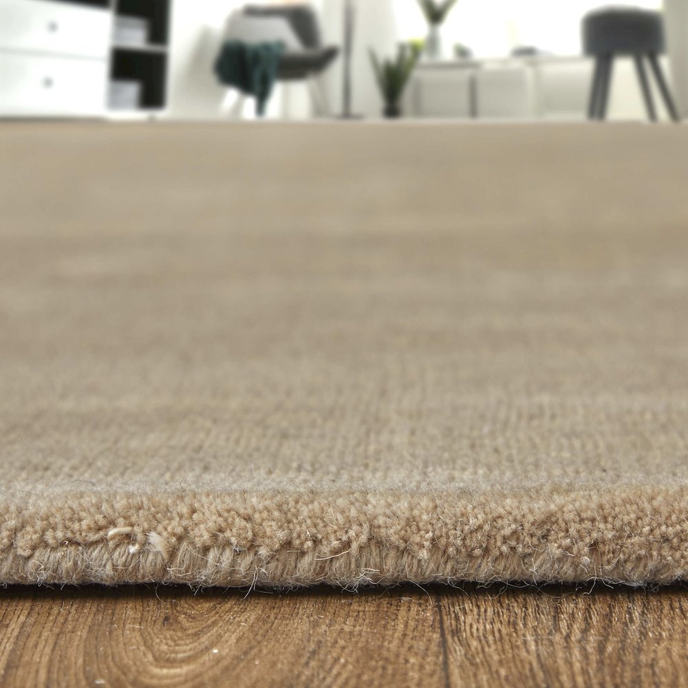 Luna Modern Solid, Tan, 8' x 11' Area Rug. Picture 8