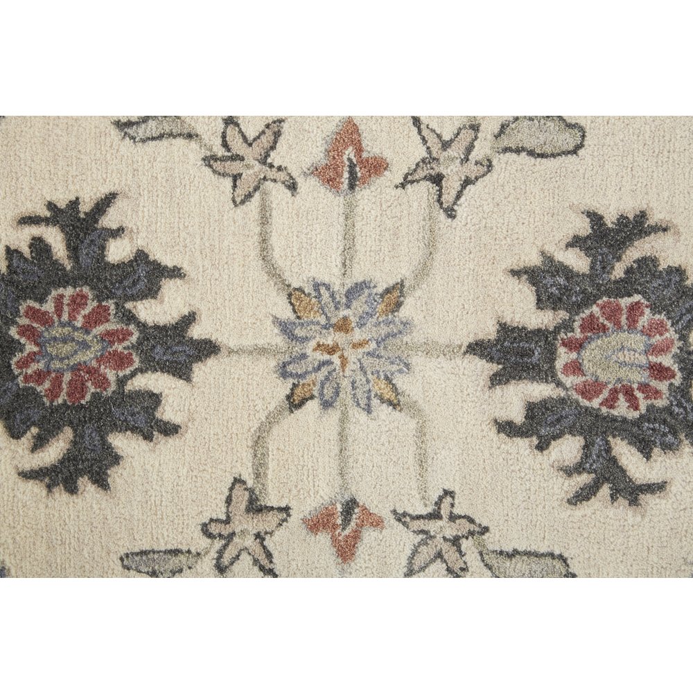 Rylan Transitional Floral & Botanical, Ivory/Blue/Tan, 5' x 8' Area Rug. Picture 6