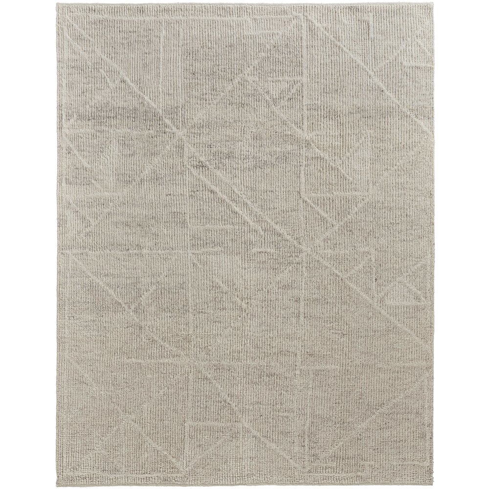 Alford Modern Solid, Ivory/Tan, 3'-6" x 5'-6" Accent Rug. Picture 1