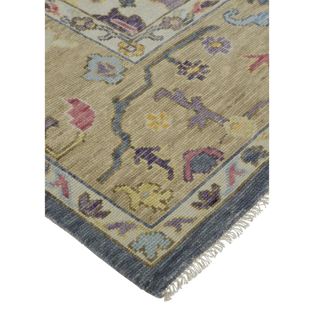 Karina Traditional Persian, Gold/Blue/Purple, 3'-6" x 5'-6" Accent Rug. Picture 3
