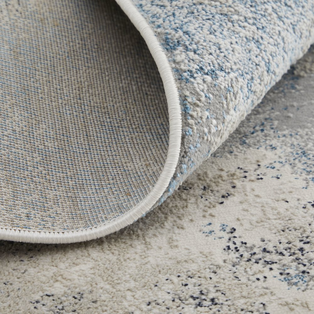 Astra Transitional Abstract, Blue/Gray/Ivory, 3'-11" x 6' Accent Rug. Picture 7