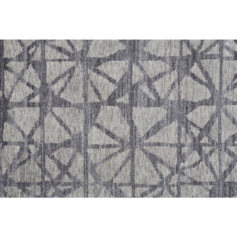 Vivien Architectural Hand Knot Wool Area Rug, Opal Gray/Asphalt Gray, 5ft x 8ft, 8046557FLGY000E10. Picture 4