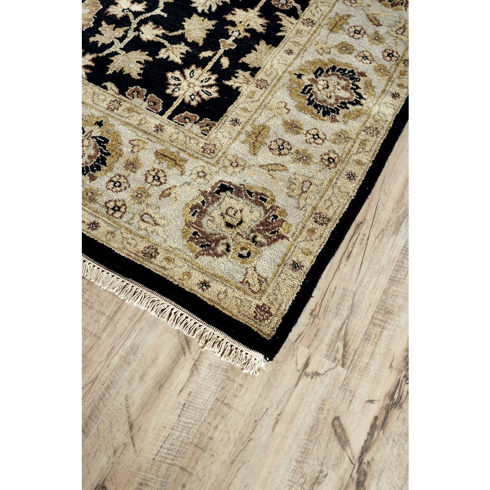 Drake Traditional Oriental, Black/Gold, 7'-9" x 9'-9" Area Rug. Picture 2