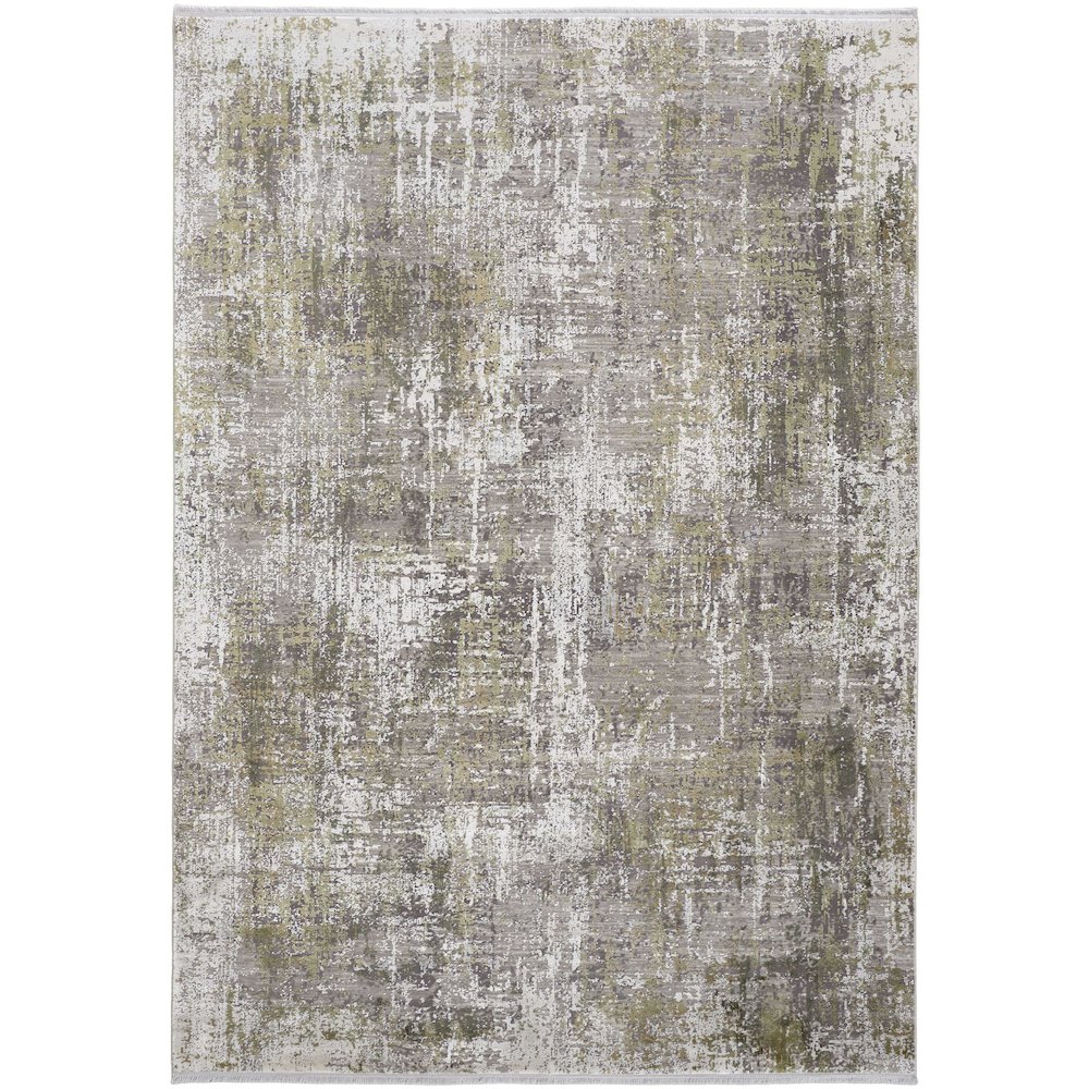 Cadiz Modern Abstract, Green/Gray/Ivory, 12' x 18' Area Rug. Picture 1