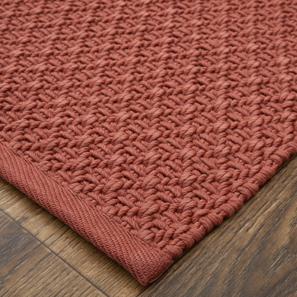 Tito Modern Solid, Red, 10' x 14' Area Rug. Picture 2