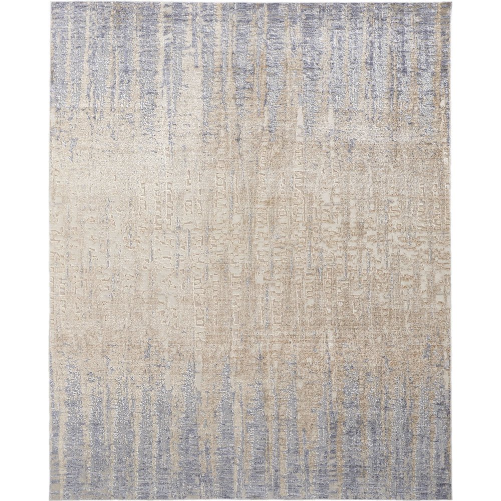 Laina Transitional Gradient & Ombre, Tan/Brown/Blue, 2' x 3' Accent Rug. Picture 1