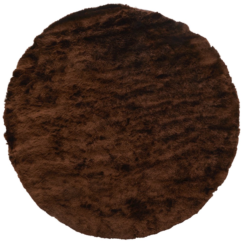 Indochine Modern Solid, Brown, 8' x 8' Round Rug. Picture 1
