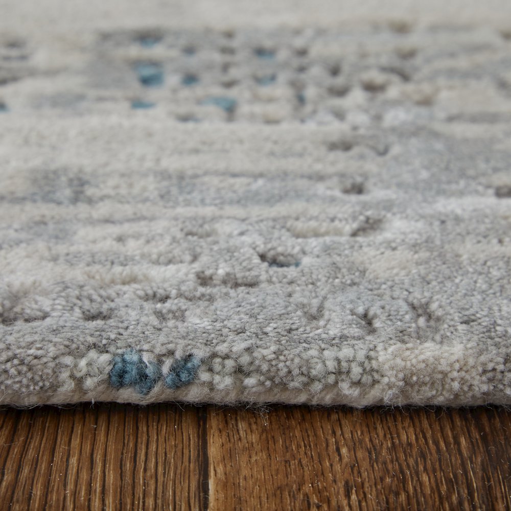 Zarah Modern Abstract, Gray/Taupe/Blue, 10' x 14' Area Rug. Picture 8