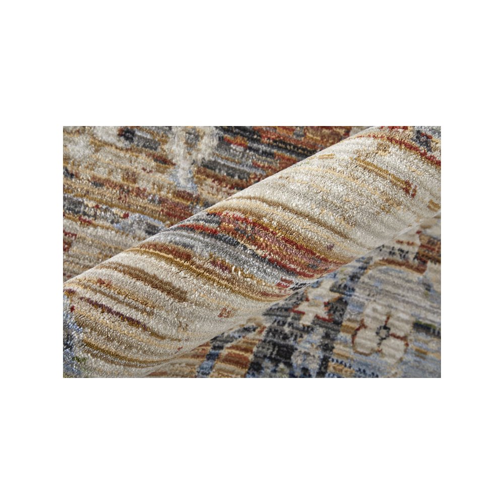Melrose Transitional Distressed, Ivory/Red/Blue, 2' x 3' Accent Rug. Picture 4