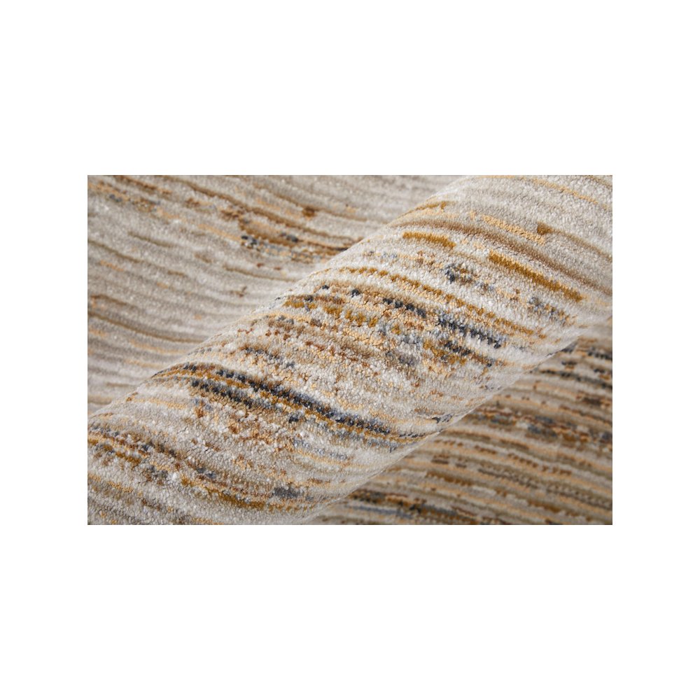 Deja Modern Distressed, Ivory/Brown/Tan, 7'-10" x 10'-3" Area Rug. Picture 4