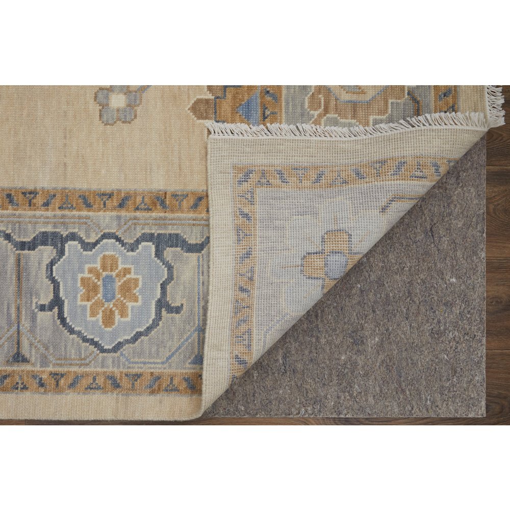 Karina Transitional Floral & Botanical, Ivory/Blue/Tan, 7'-9" x 9'-9" Area Rug. Picture 4