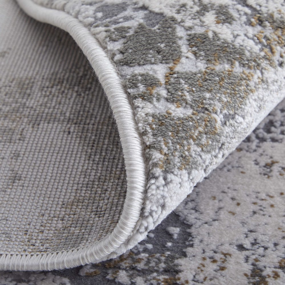 Waldor Modern Abstract, Gray/Silver/Taupe, 2'-10" x 7'-10" Runner. Picture 8