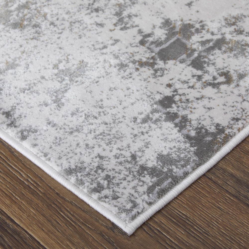 Waldor Modern Abstract, Gray/Silver/Taupe, 2'-10" x 7'-10" Runner. Picture 4