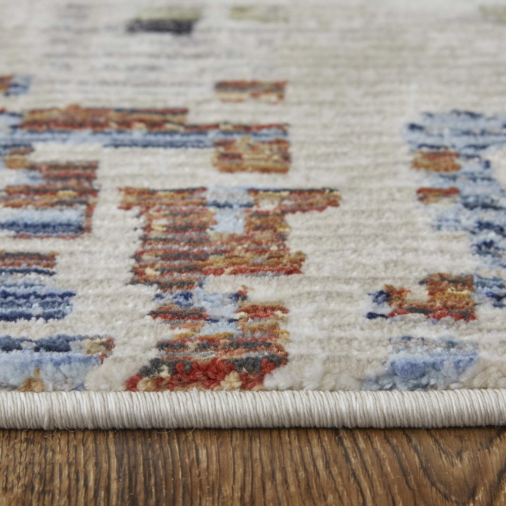 Sonora Modern Abstract, Ivory/Green/Blue, 7'-10" x 10'-3" Area Rug. Picture 8