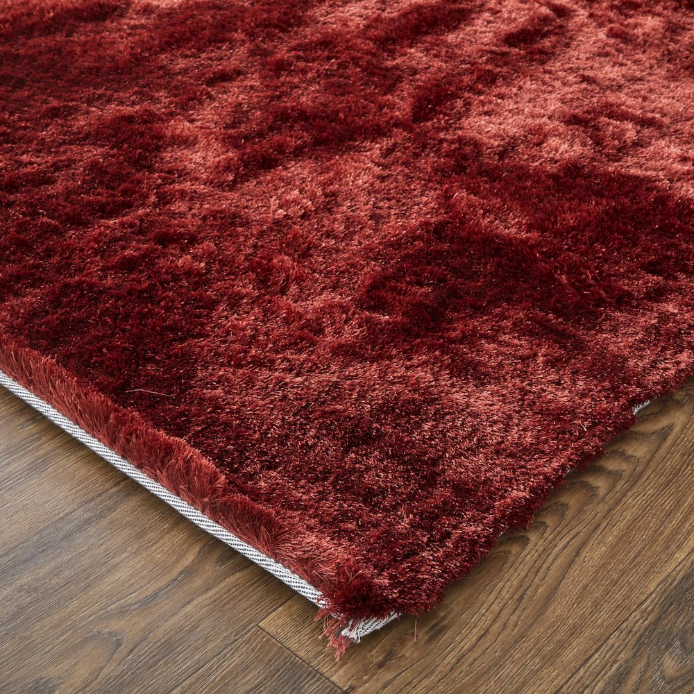 Indochine Modern Solid, Red/Orange, 4'-9" x 7'-6" Area Rug. Picture 4
