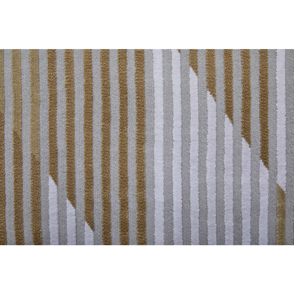 Marigold Modern Geometric, Gold/Gray/White, 10'-4" x 13'-6" Area Rug. Picture 5