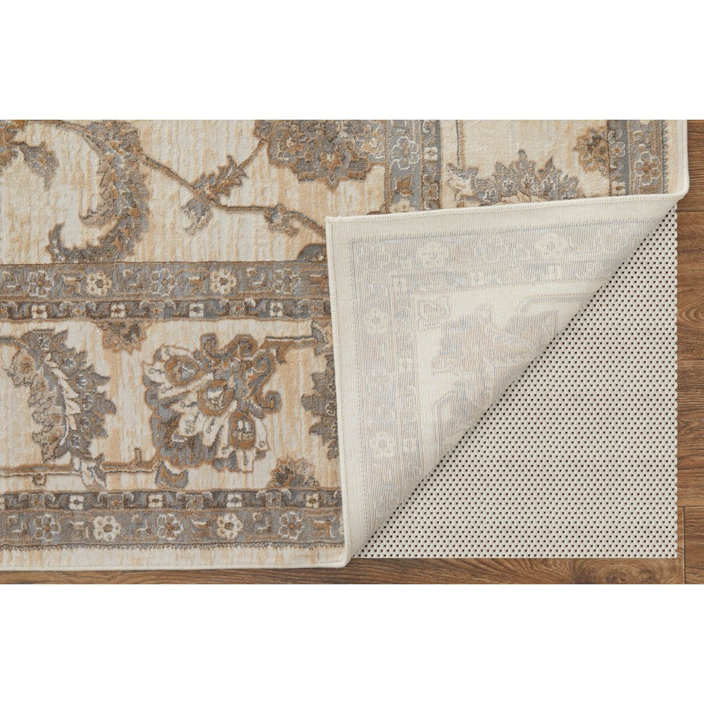 Celene Traditional Bordered, Tan/Ivory/Brown, 9' x 12' Area Rug. Picture 4