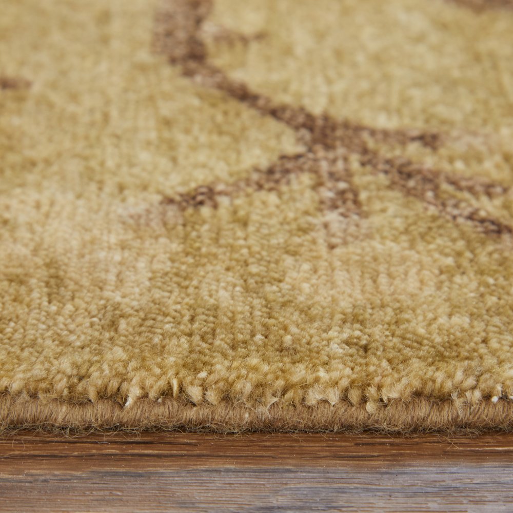 Cordonnet Transitional Floral & Botanical, Green, 5'-6" x 8'-6" Area Rug. Picture 7