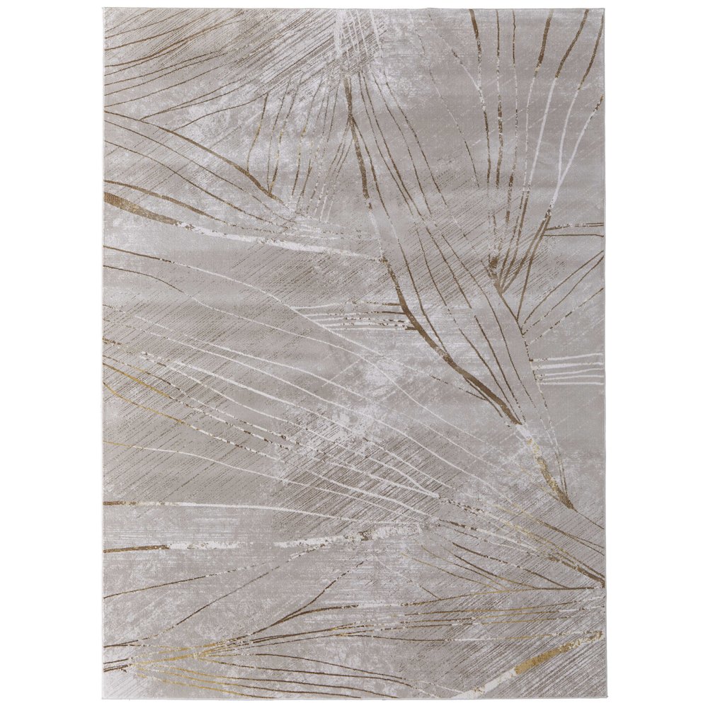Waldor Modern Abstract, Taupe/Brown/Silver, 1'-8" x 2'-10" Accent Rug. Picture 1