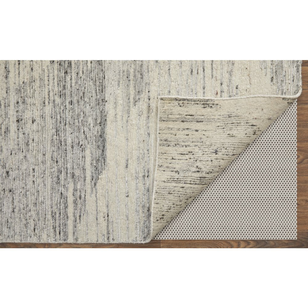 Brighton Modern Abstract, Ivory/Gray, 3' x 5' Accent Rug. Picture 5