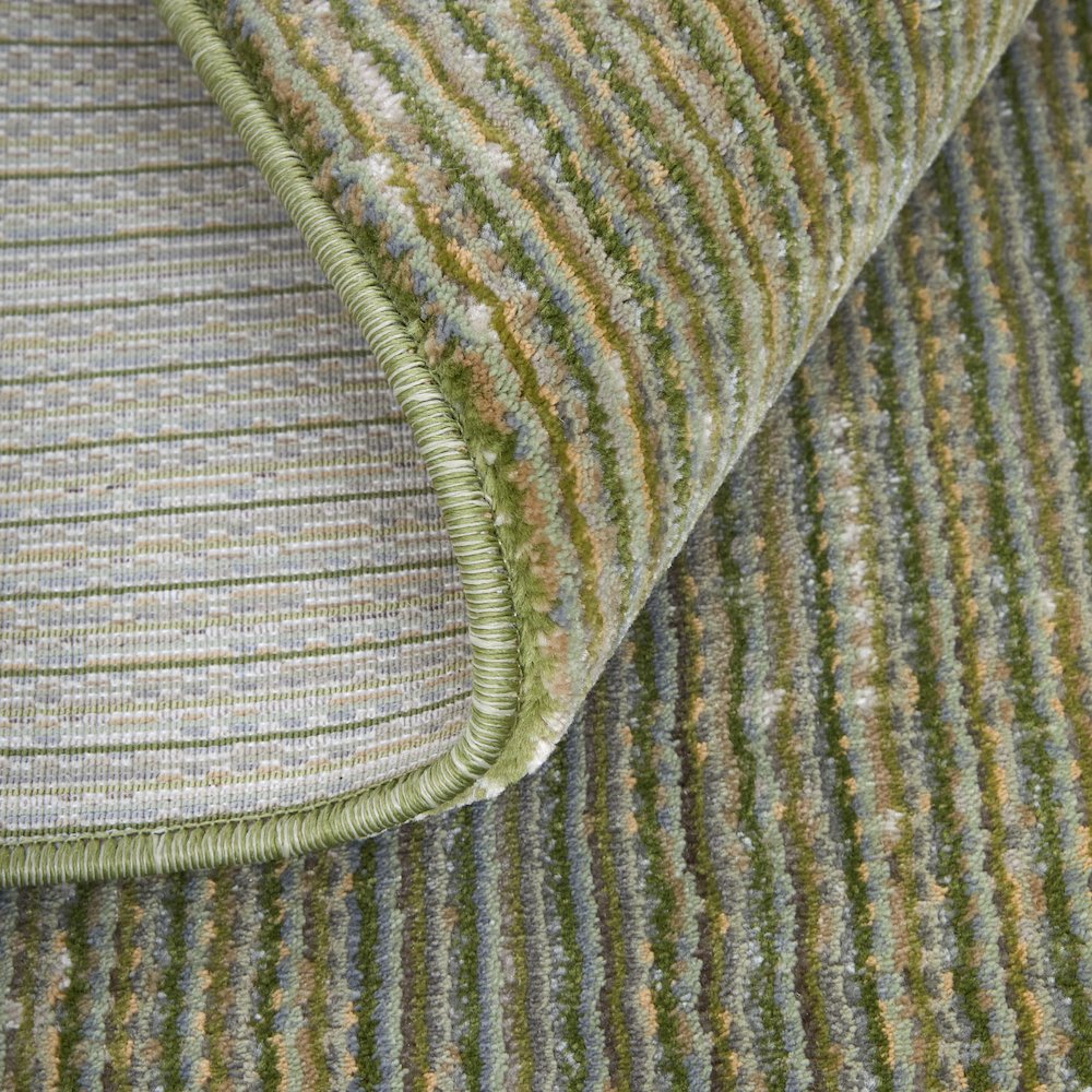 Deja Modern Solid, Green/Tan, 7'-10" x 10'-3" Area Rug. Picture 6