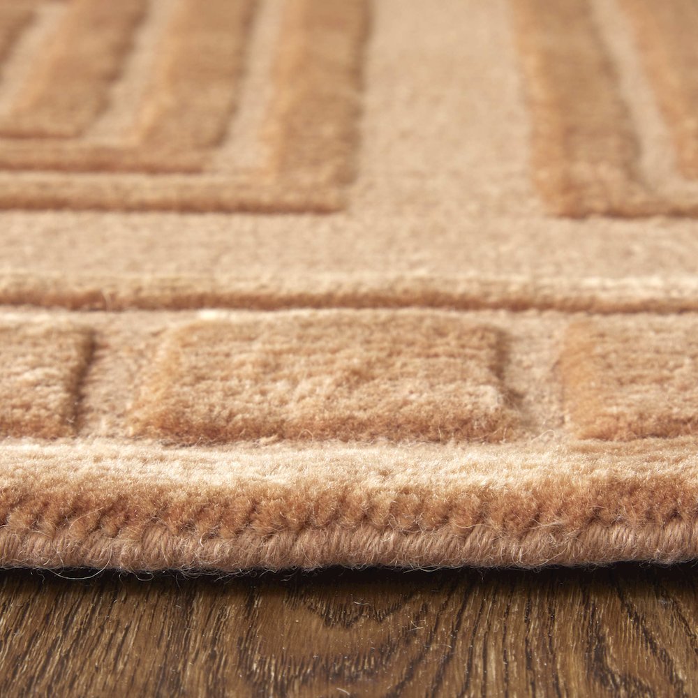 Channels Modern Geometric, Tan/Gold, 5'-6" x 8'-6" Area Rug. Picture 8