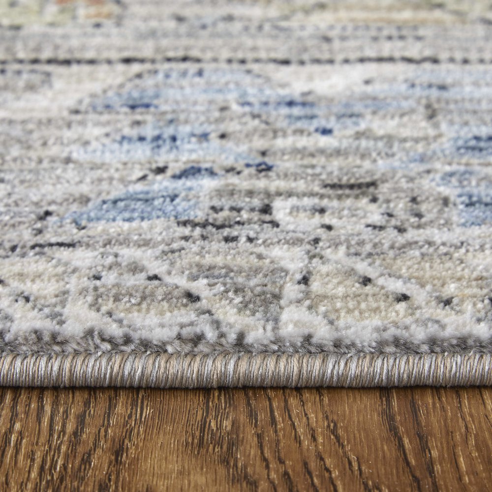 Melrose Transitional Distressed, Gray/Red/Blue, 7'-10" x 10'-3" Area Rug. Picture 8