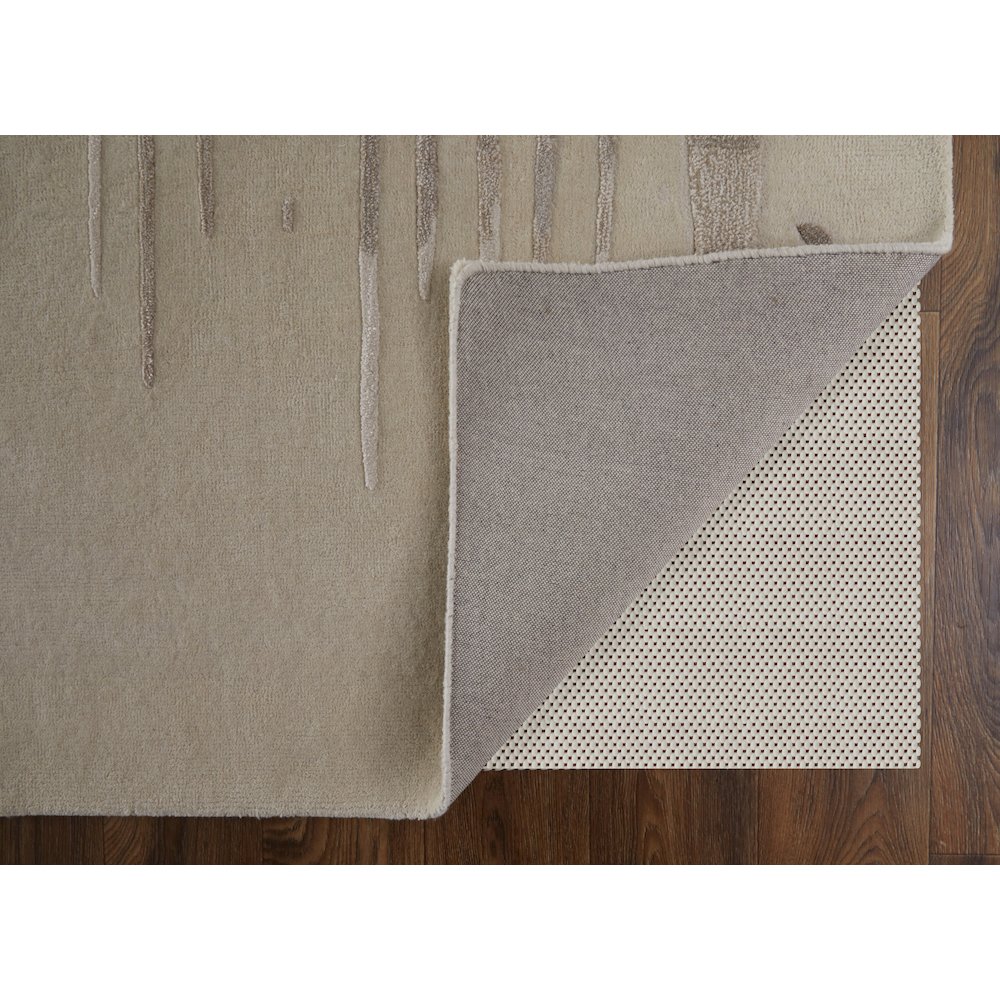 Anya Transitional Abstract, Ivory/Brown/Taupe, 2' x 3' Accent Rug. Picture 4