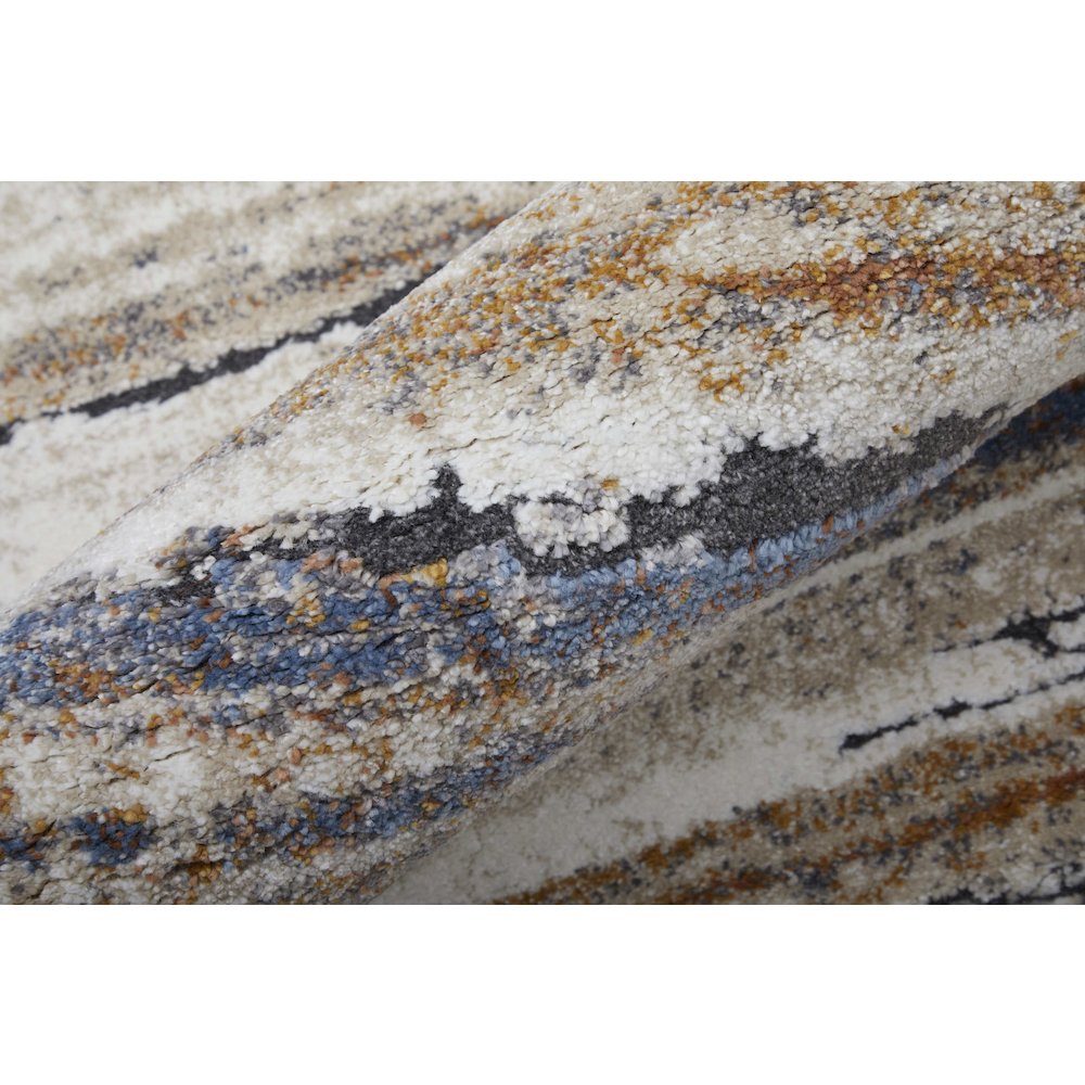 Gilmore Modern Stripes, Ivory/Orange/Gray, 2'-6" x 8' Runner. Picture 6