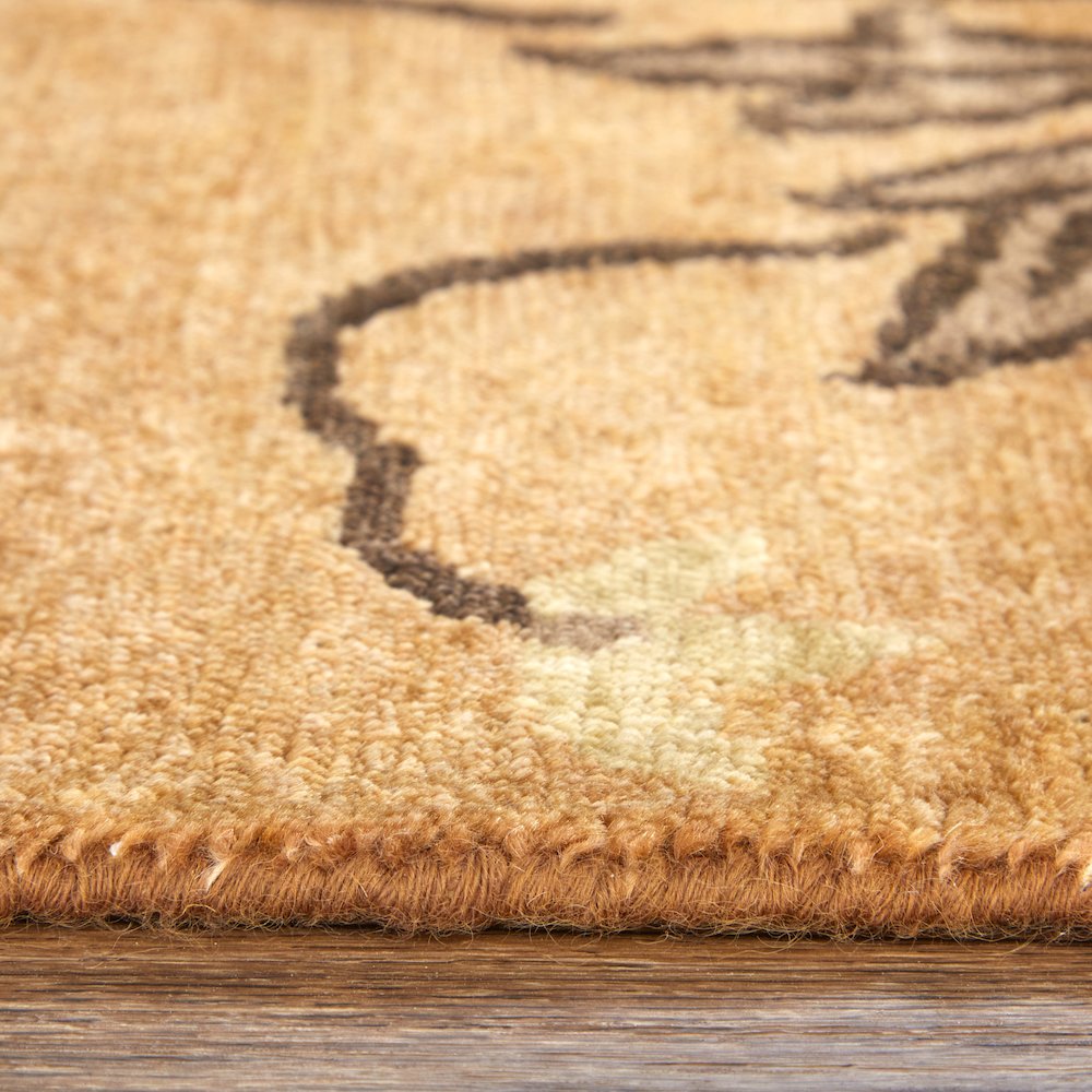 Cordonnet Transitional Floral & Botanical, Brown/Orange, 5'-6" x 8'-6" Area Rug. Picture 7