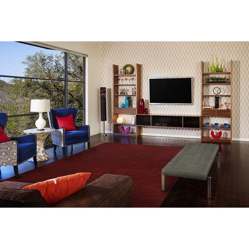 Luna Hand Woven Marled Wool Rug, Rust/Red-Orange, 8ft x 11ft Area Rug, 5798049FRST000G99. Picture 1