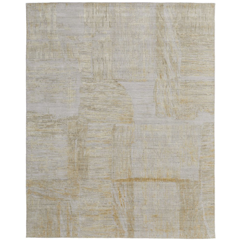 Eastfield Modern Abstract, Yellow/Ivory/Gold, 10' x 14' Area Rug. Picture 1