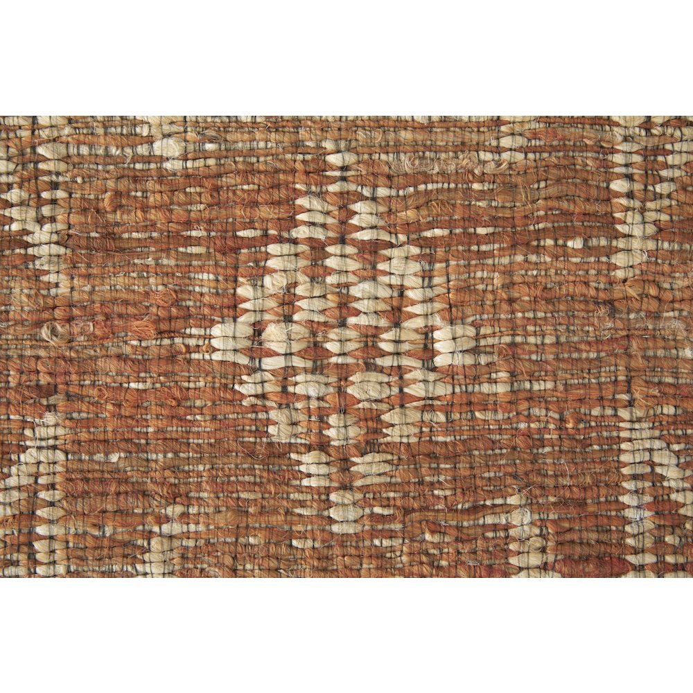Lilliana Transitional Geometric, Orange/Ivory/Tan, 8' x 11' Area Rug. Picture 6