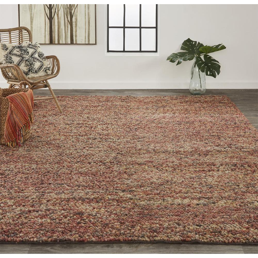 Berkeley Modern Eco Marled Bouclé Rug, Rust/Red-Brown, 8ft x 11ft Area Rug, 6790821FREDMLTG99. Picture 1