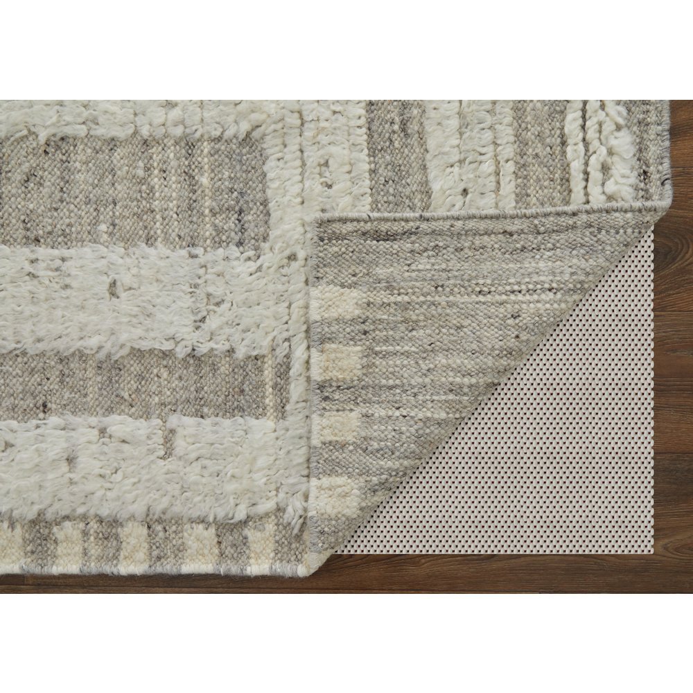 Ashby Transitional Geometric, Gray/Ivory, 5'-6" x 8'-6" Area Rug. Picture 4