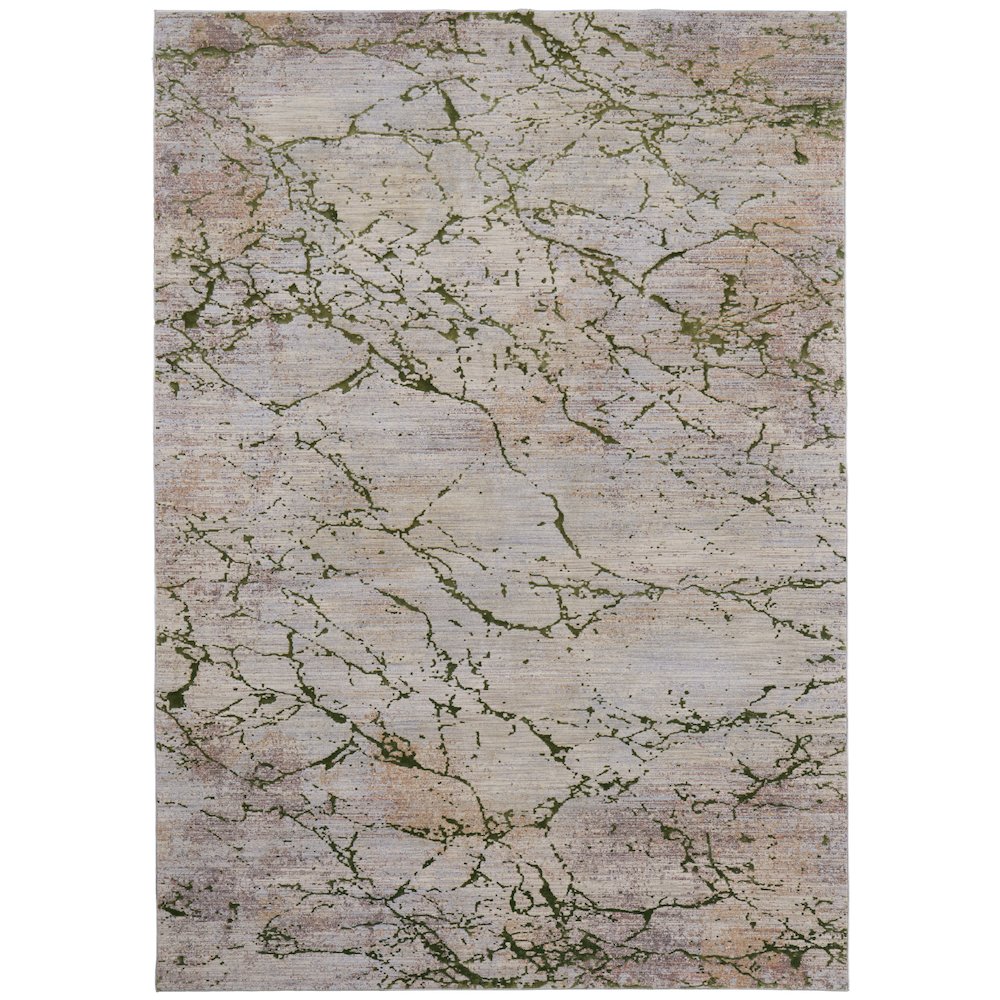 Pryor Modern Abstract, Taupe/Green/Tan, 6'-7" x 9'-6" Area Rug. Picture 1