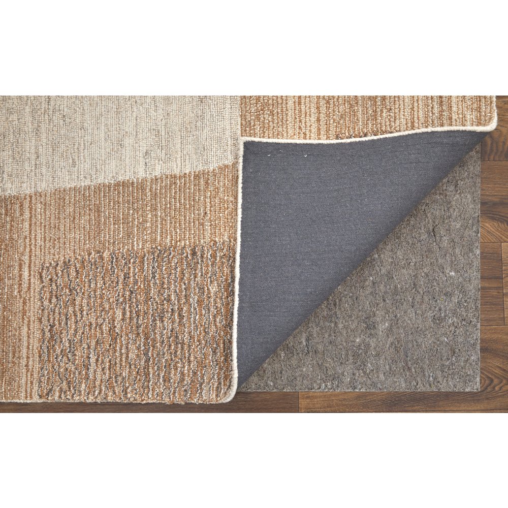 Pollock Modern Abstract, Brown/Tan/Ivory, 9' x 12' Area Rug. Picture 4