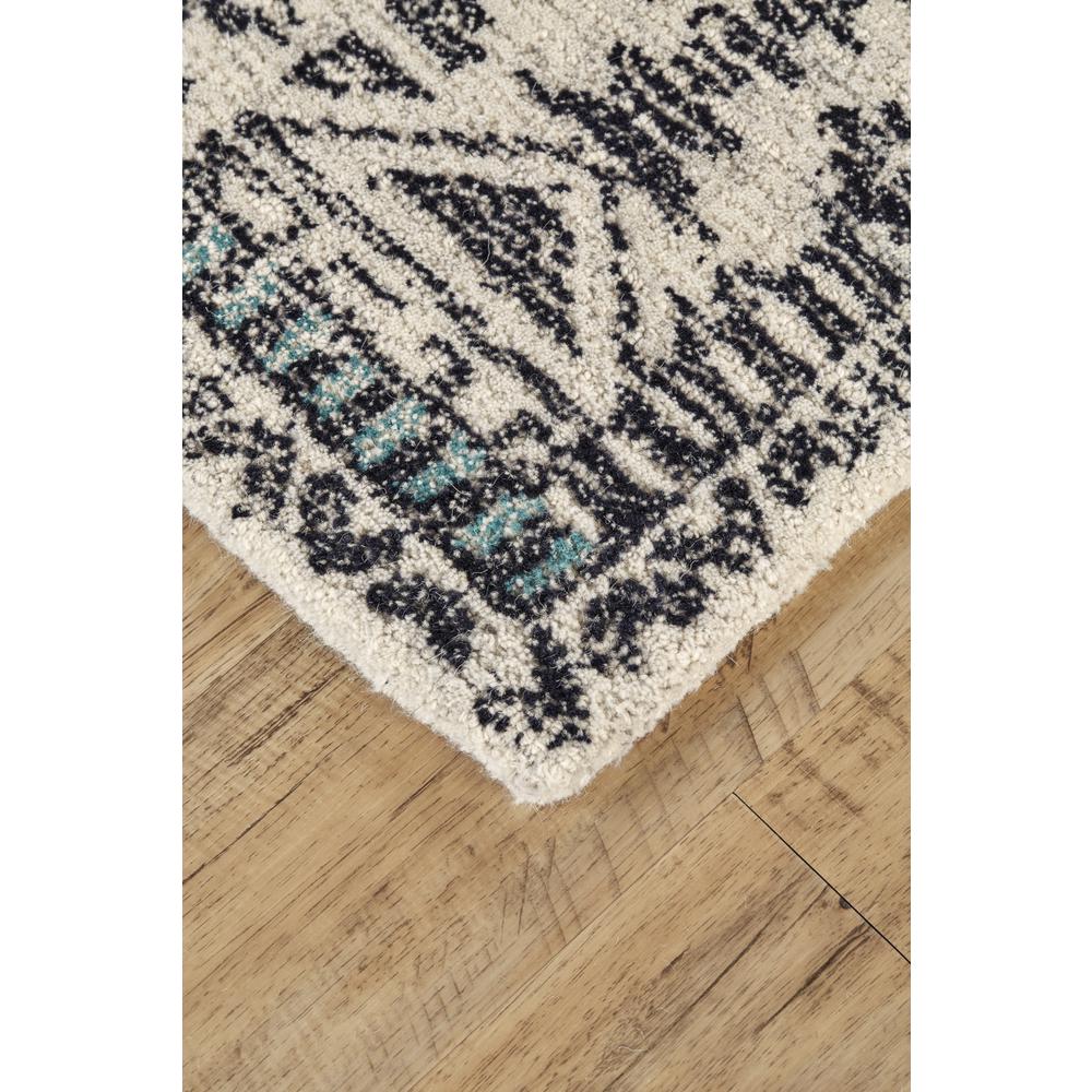 Arazad Tufted Tribal Pattern Rug, Warm Gray/Black/Green, 8ft x 11ft Area Rug, 7238447FBLKLNEG99. Picture 3