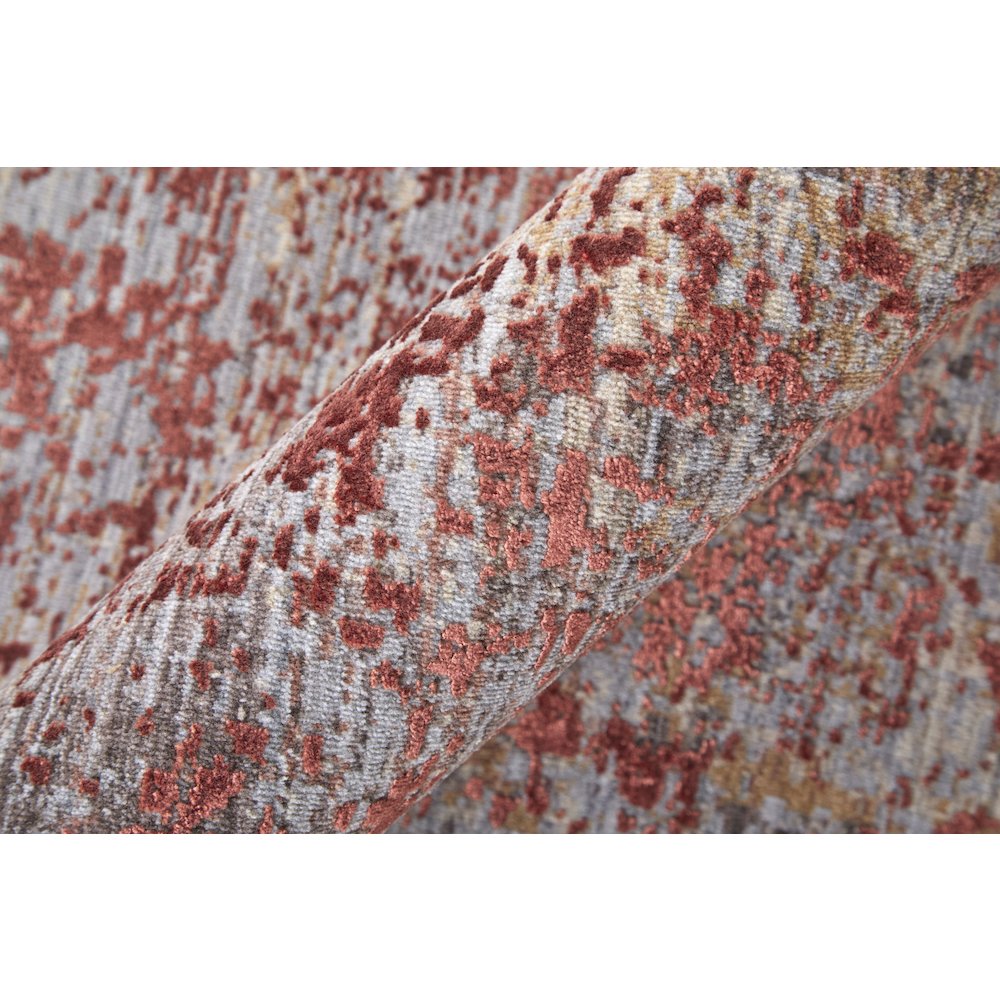 Pryor Modern Watercolor, Red/Gray/Blue, 7'-10" x 10' Area Rug. Picture 6