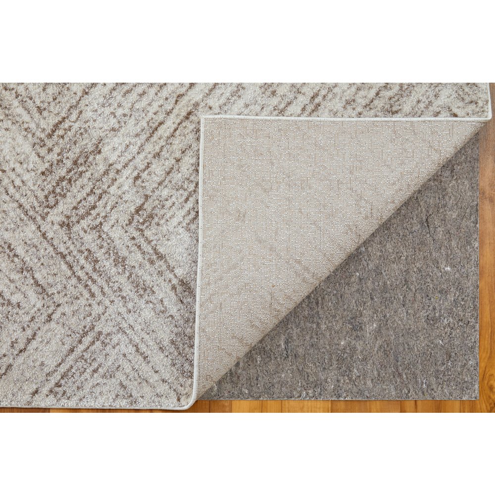 Vancouver Modern Geometric, Ivory/Tan/Brown, 6'-7" x 9'-6" Area Rug. Picture 5