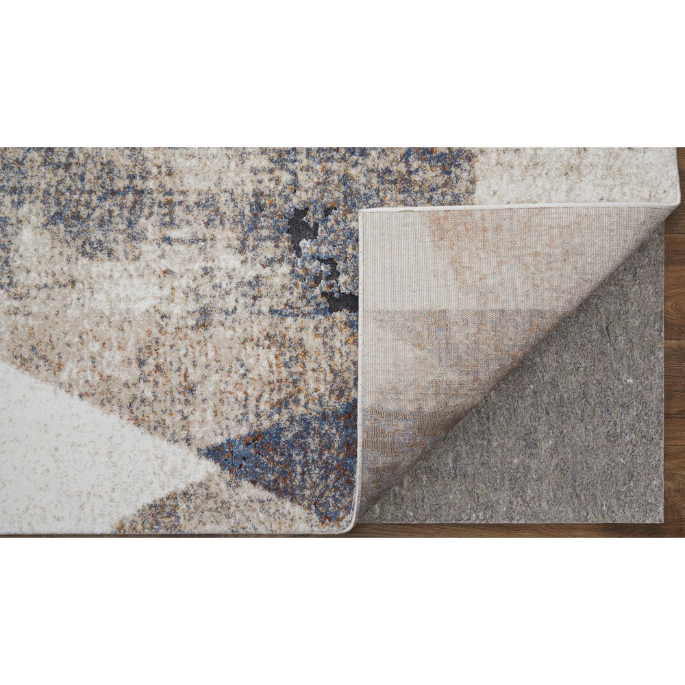 Gilmore Modern Color Block, Blue/Ivory/Taupe, 8' x 10' Area Rug. Picture 4