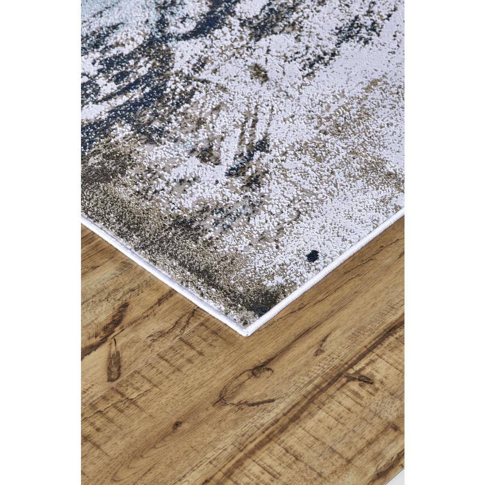 Gaspar Contemorary Abstract Splatter, SNow White/Ice Blue, 5ft-2in x 7ft-2in, 7873833FWHTGRYE80. Picture 2