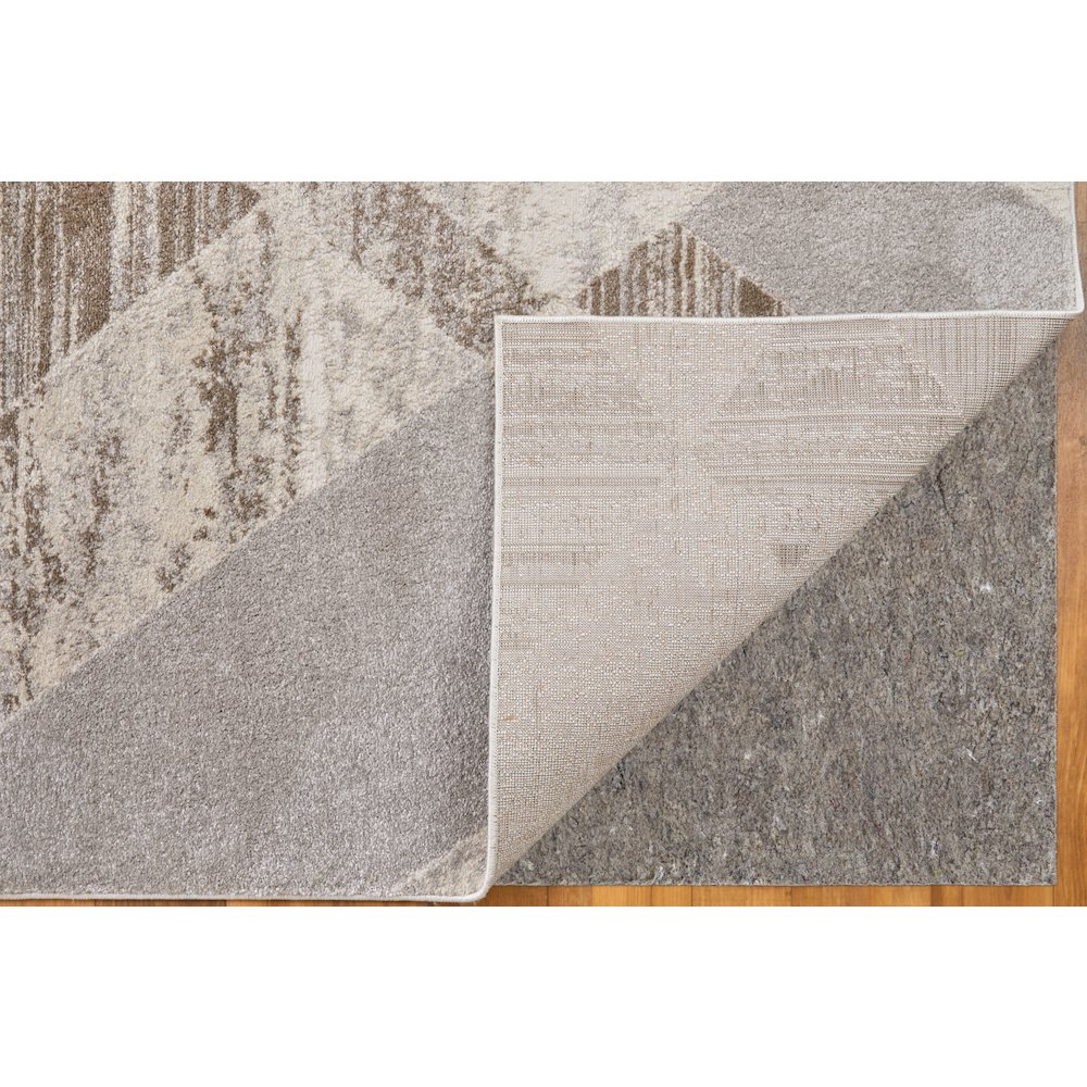 Vancouver Modern Geometric, Tan/Brown/Ivory, 1'-8" x 2'-10" Accent Rug. Picture 5