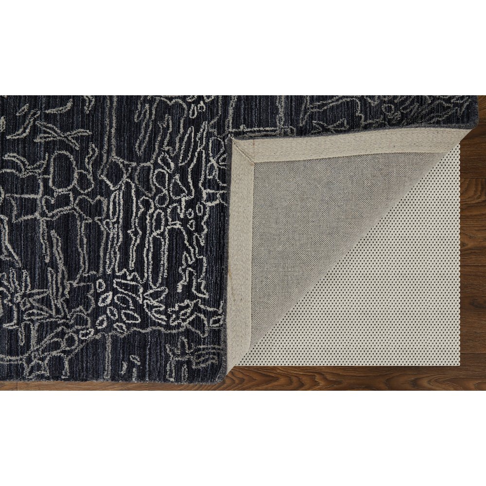 Whitton Modern Abstract, Black/Gray/Ivory, 9' x 12' Area Rug. Picture 4