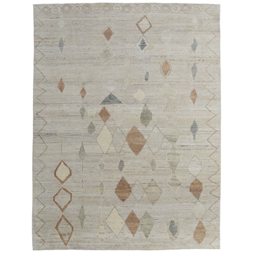 Kasbah Transitional Moroccan, Tan/Orange/Gray, 2' x 3' Accent Rug. Picture 1