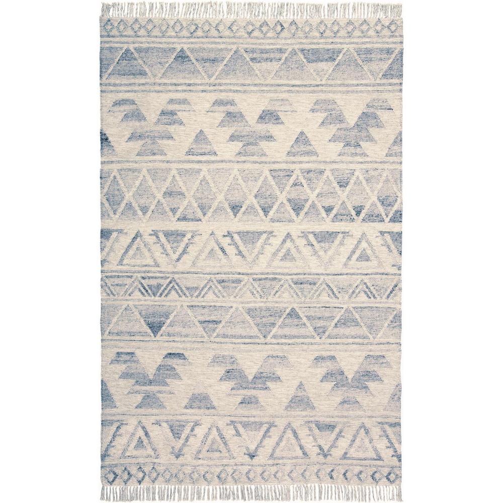 Savona Bohemian Geometric Flatweave Rug, Vapor Gray/Ivory, 8ft x 10ft Area Rug, 8590794FLBLIVYF00. Picture 1